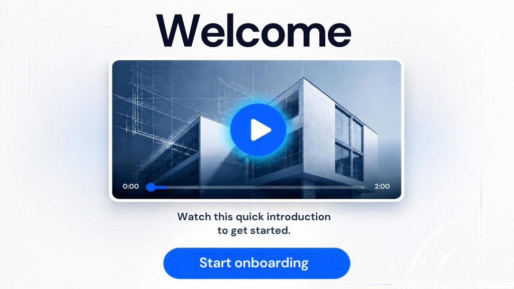 Streamlined course onboarding dashboard with a short welcome video and quick start checklist.